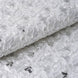 54inch x 4 Yards White / Silver Sequin Tulle Satin Fabric Bolt, DIY Craft Fabric Roll