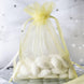 10 Pack | 4x6inch Yellow Organza Drawstring Wedding Party Favor Gift Bags - Clearance SALE