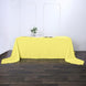 90"x156" Yellow Polyester Rectangular Tablecloth