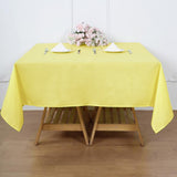 Yellow Polyester Square Tablecloth 70"x70"