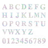 4 Pack - 5" Iridescent Alphabet Stickers Banner, Customizable Stick on Letters - A