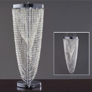 Elegant Silver Acrylic Diamond Chandelier Centerpiece