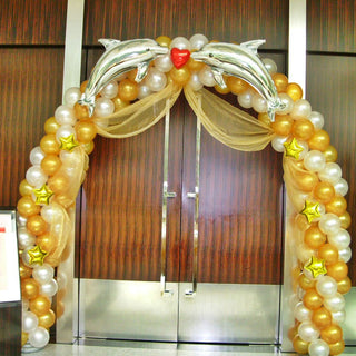 Create a Spectacular Entrance with the 19ft Heavy Duty DIY Balloon Arch Stand Kit