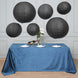 Set of 6 - Black Hanging Paper Lanterns Round Assorted Size