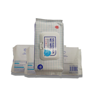 60 Pack Wet Antibacterial Sterile Wipes - Keep Your Hands and Surfaces Clean