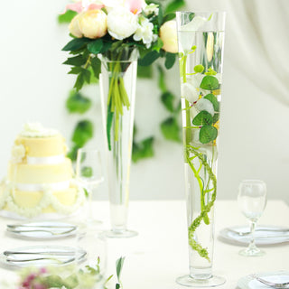 Create a Stunning Display with Clear Heavy Duty Trumpet Glass Vases