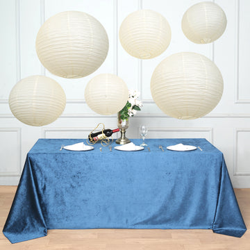 Set of 6 | Cream Hanging Paper Lanterns, Chinese Sky Lanterns, Assorted Sizes - 16", 20", 24"