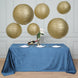 Set of 6 - Gold Hanging Paper Lanterns Round Assorted Size