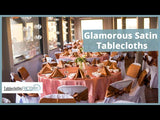 108" Turquoise Seamless Satin Round Tablecloth