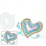 600 Pcs | Apple Green Heart Diamond Rhinestone DIY Craft Stickers