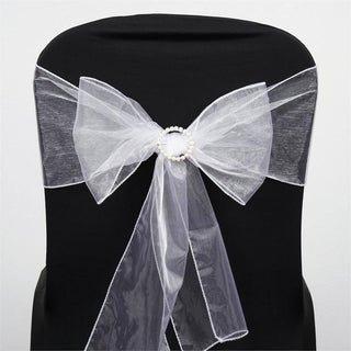 Enhance Your Event Decor with White Sheer Organza Chair Sashes