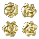 4 Pack | 2.5inches Gold Rose Flower Floating Candles, Wedding Vase Fillers#whtbkgd